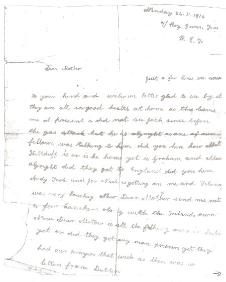 William Lanigan letter